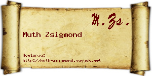 Muth Zsigmond névjegykártya