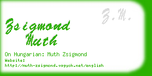 zsigmond muth business card